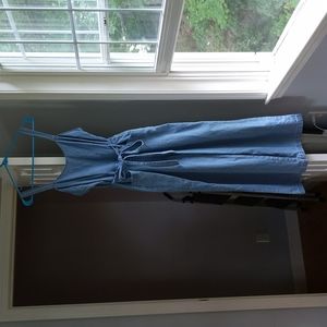 Rewash wide leg denim jumpsuit